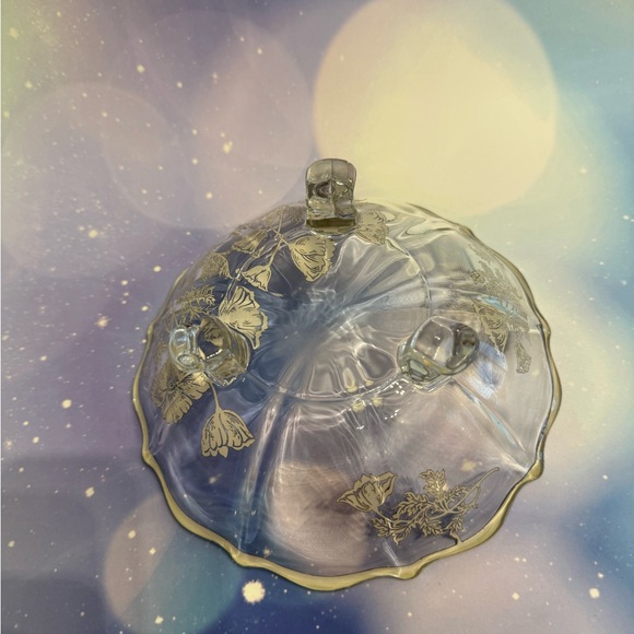 Vintage Silver City Silver Overlay Footed Bowl-Flanders Pattern 10” - Picture 4 of 5